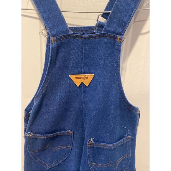 Vintage Wrangler Kids 4T denim overalls Quality Integrity Made in USA - Picture 10 of 11